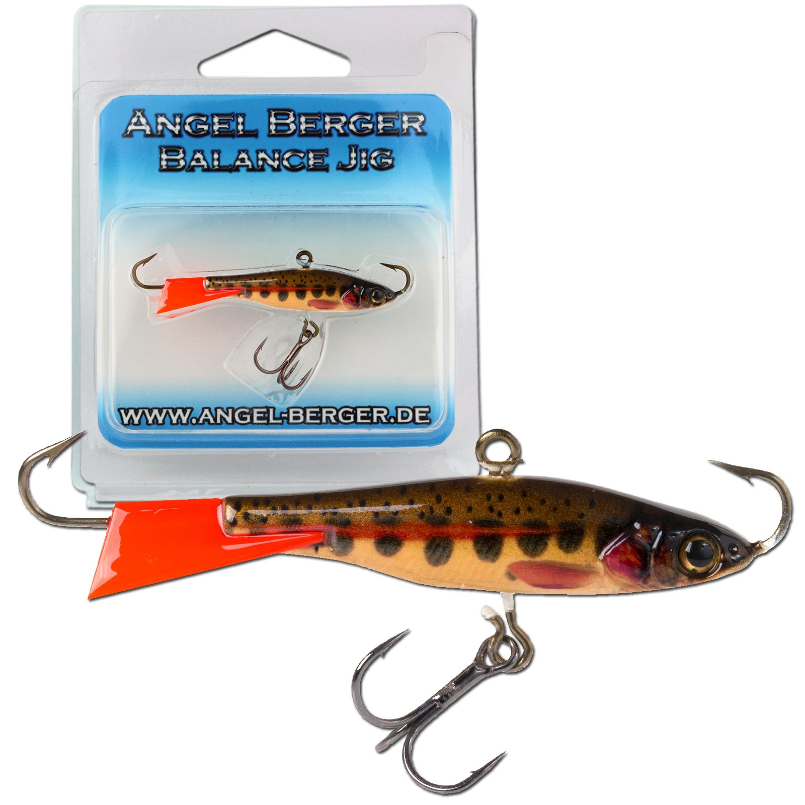 Leurre Pêche Angel Berger Balance Jig – 50 Mm, 15 G, Truite Dorée, Pour Pêche Verticale Et Glace