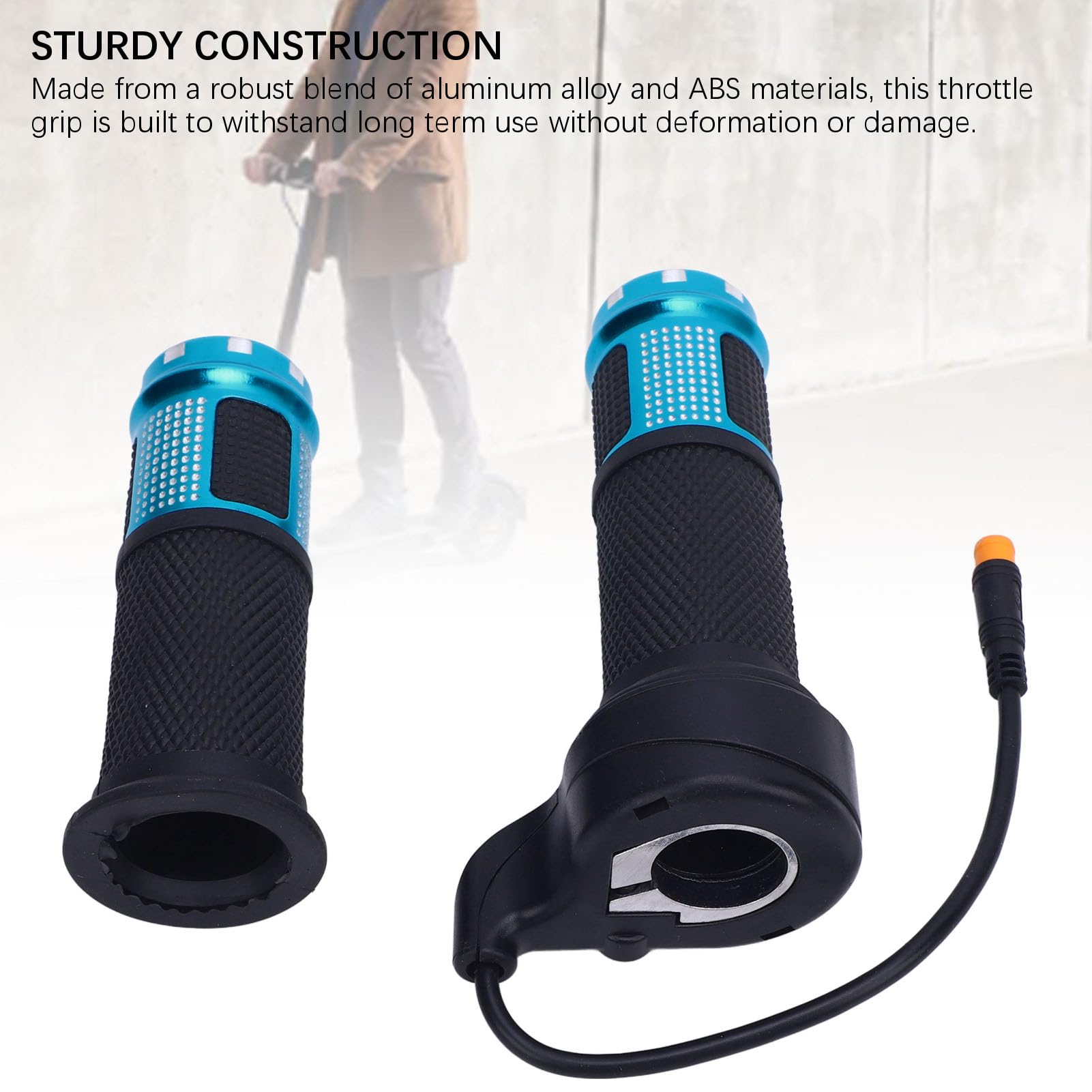 Denash Empuñadura del Acelerador para Scooter Eléctrico, Manillar del Acelerador Giratorio ABS de Aleación de Aluminio con Control de Velocidad sin Esfuerzo, para Scooters SmartGyro — view 4