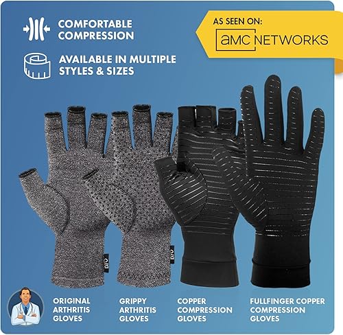 Miniatura 5 de Dr. Frederick's Original Grippy - Guantes de artritis para mujeres y hombres, guantes de compresión antideslizantes para aliviar el dolor de