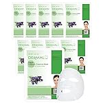 DERMAL Herb Collagen Essence Facial Mask Sheet 23g Pack of 10 - Skin Clear and Purifying, Pore Tightening, Calming for Oily Skin, Daily Skin Treatment Solution Sheet Mask