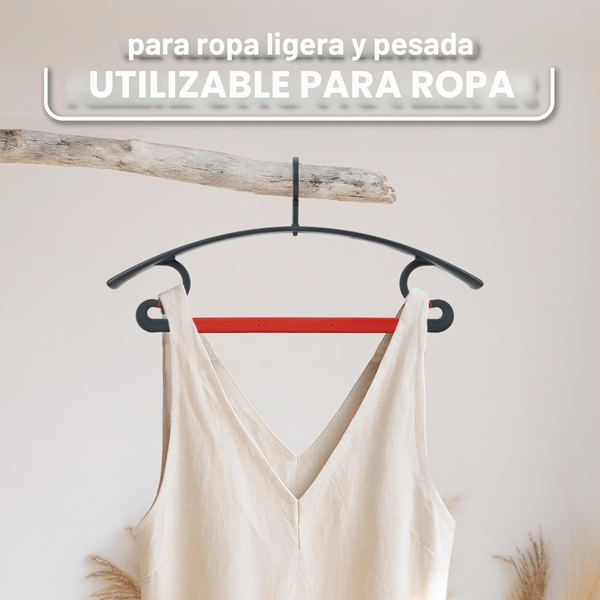 Vileda Juego de 3 Perchas 3 en 1, Antideslizantes, giratorias 360°, hasta 5 kg de Carga