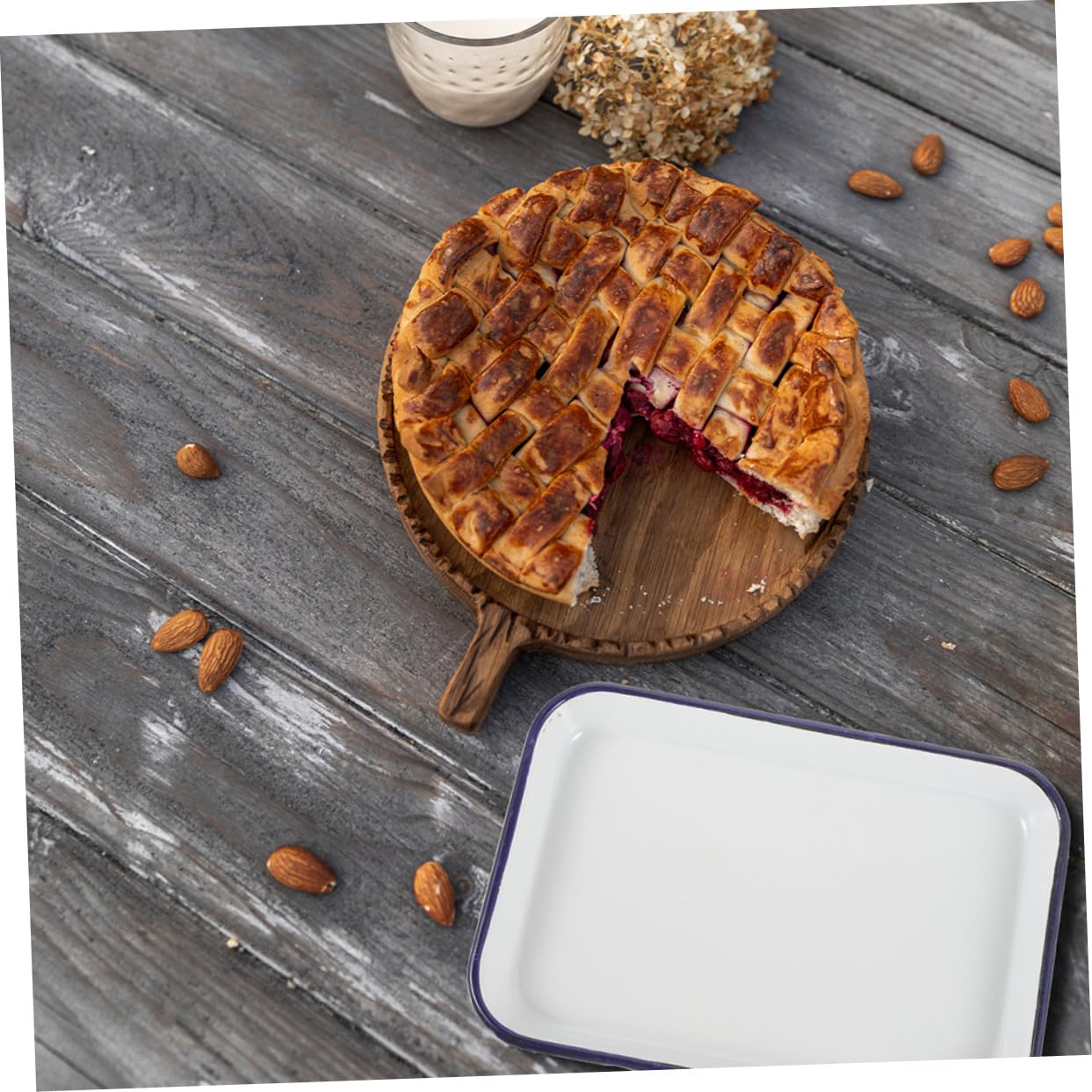 SHINEOFI Bandeja Rectangular Esmaltada 34x44x3,2 Cm Molde para Hornear de Cerámica Antiadherente Apta Lavavajillas para Cocina y Servir Comidas Familiares