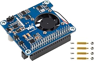 POE HAT (C) for Raspberry Pi 4B/3B+, Power Over Ethernet HAT, Support IEEE 802.3af/at-Compliant Network,12V and 5V Power Outputs to Use More Peripherals