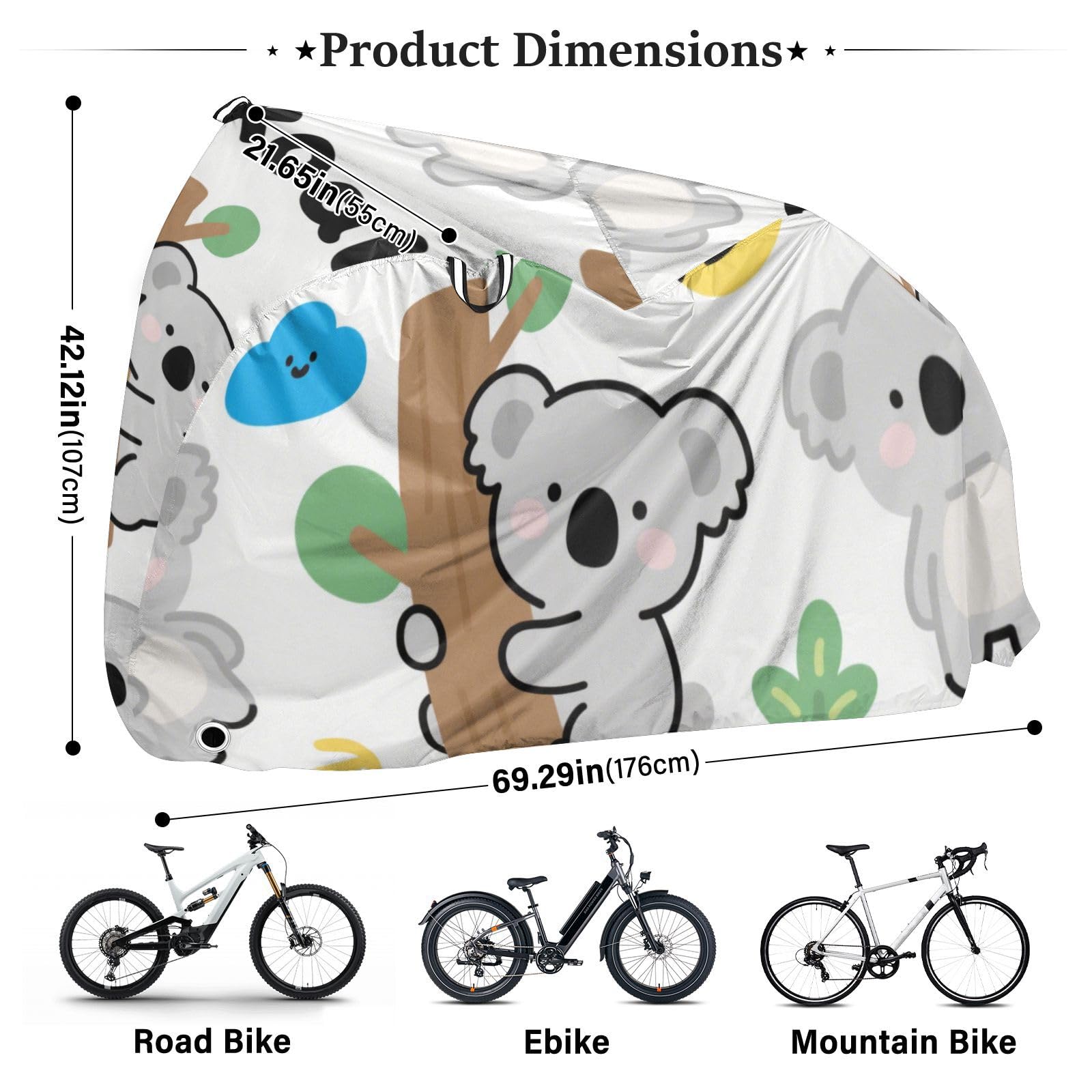 Housse de vélo d'extérieur imperméable avec trous de verrouillage - Protection contre la poussière, la pluie, la neige, les UV - Convient à la plupart des funda imperméables