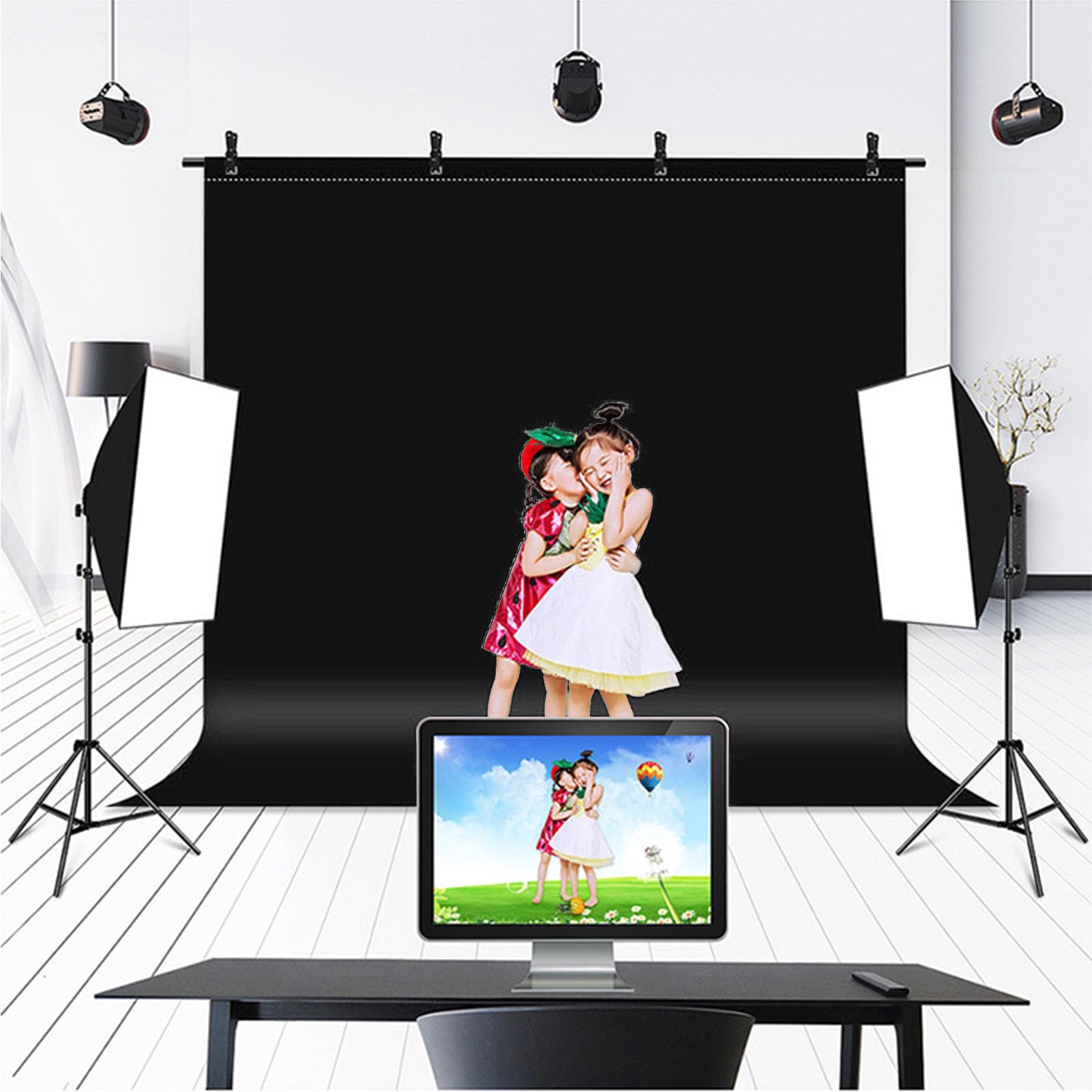 Białe Tło dla Fotografii, Profesjonalny Czysty Biały Ekran do Sesji Zdjęciowej, Białe Tło o Wysokiej Gęstości do Nagrywania Wideo Stojak Portretowy Studio (3 x 6 m / 9,84 x 19,69