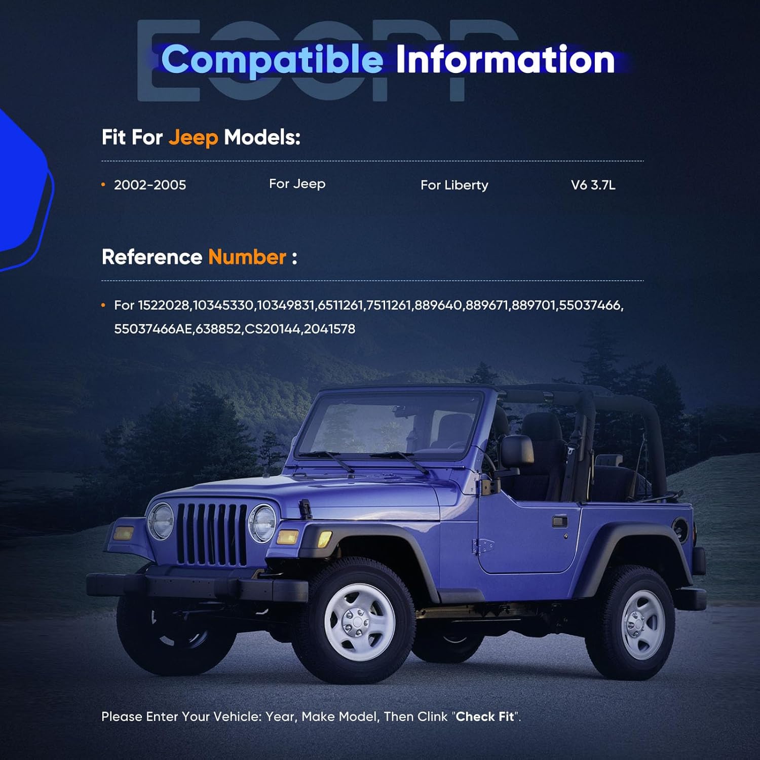 ECCPP AC Compressor 2002-2005 for Jeep Liberty 3.7L AC Compressor with Clutch