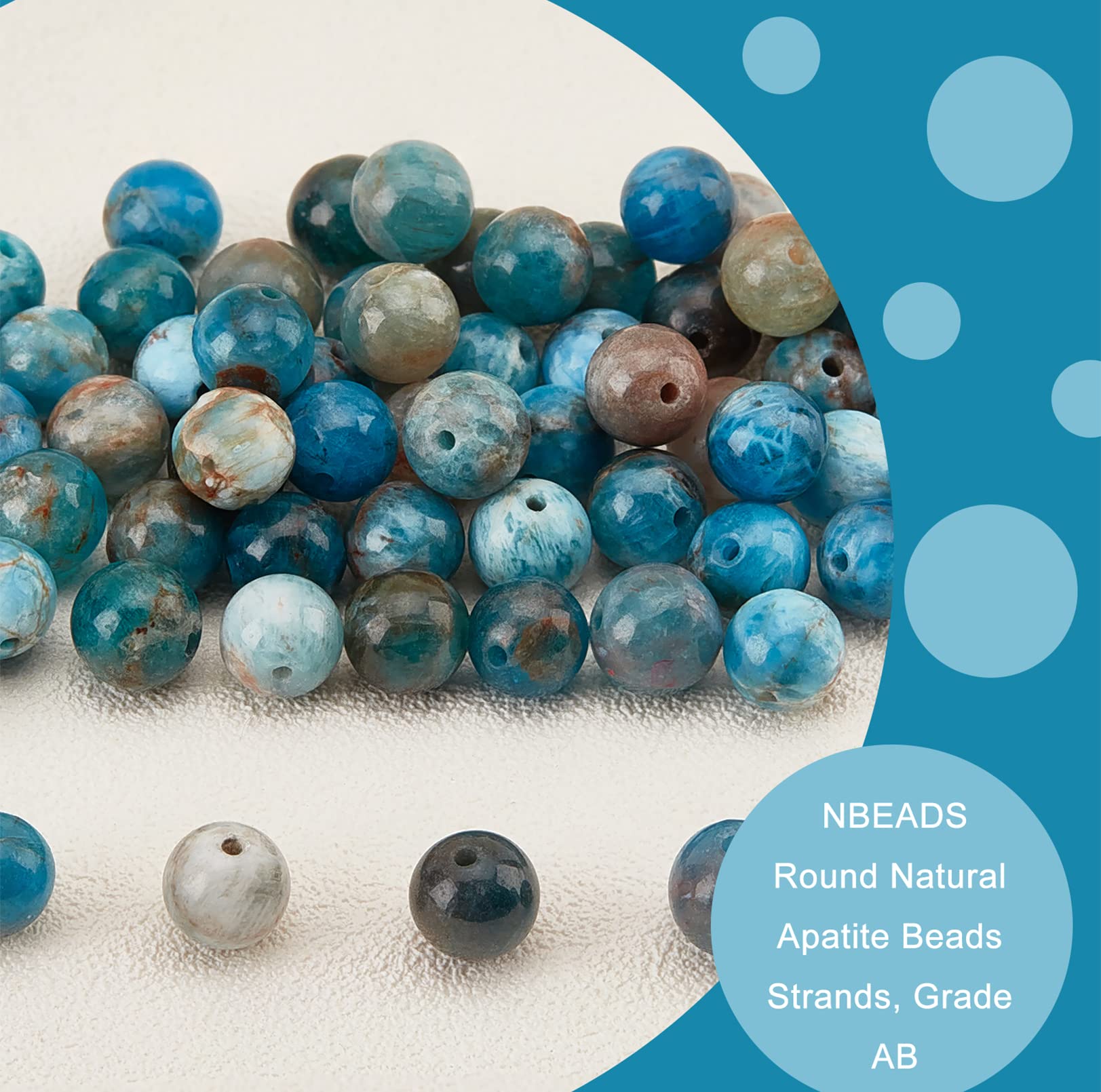 BRCbeads Splendide perline rotonde in ematite naturale, 10