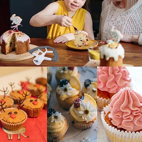 Miniatura 5 de Batidor de borde flexible compatible con Kitchen-Aid 45-5 cuartos de galón con cabezal inclinable para cocina horneado pastelería remo de repuesto