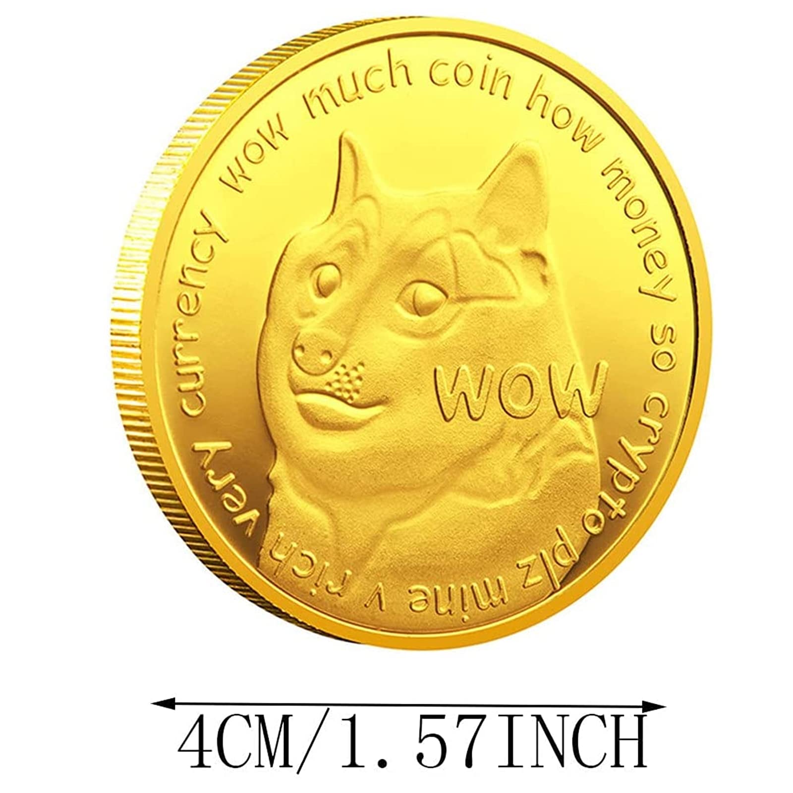 Dogecoin Gedenkmünze, goldplattiert, 28,3 g, limitierte Auflage,  Sammlermünze mit Schutzhülle (Gold-2) : Amazon.de: Spielzeug