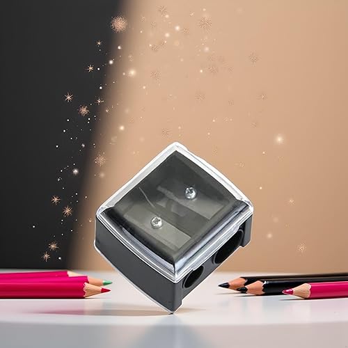 Miniatura 2 de Sacapuntas delineador de ojos, sacapuntas de maquillaje, sacapuntas para delineador de ojos de cejas, herramienta de lápiz de ojos de doble agujero,