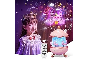 15 Film Projector Night Light for Kids Room Decor with 15 Soothing Sounds