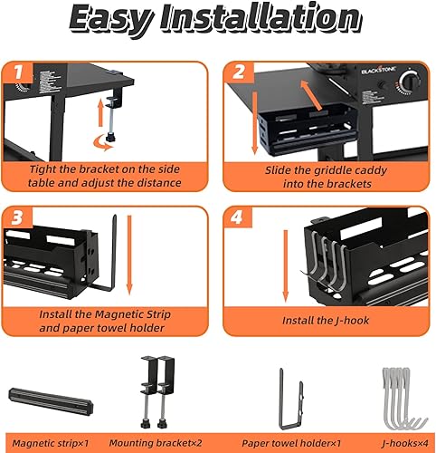 Miniatura 6 de Griddle Caddy for Blackstone 28"36" Griddles, Grill Accessories Space Saving, Stainless Steel Grill Caddy BBQ Accessories Organizer Storage with