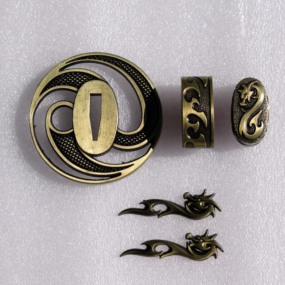 JAPANESE SAMURAI SWORD KOSHIRAE – TSUBA FUCHI KASHIRA MENUKI HJ81-HJ96 (HJ97, 3.14in-3.54in, 2.75in-3.14in,) — image 1