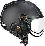 CGM Casque de vélo, Ski, e-Bike, 801V EBI Vintage, Noir Mat, M (57-58 cm) - 1