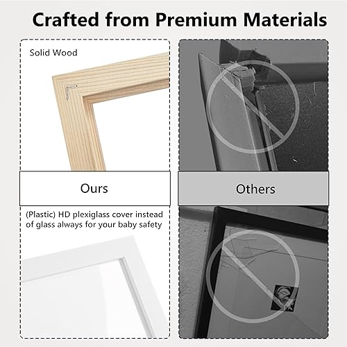 Miniatura 9 de HAMUIERS Marco de fotos para abuelos y abuelos, marco de fotos de recuerdo de bebé, regalos para abuelos, decoración de guardería, marco de abuela y