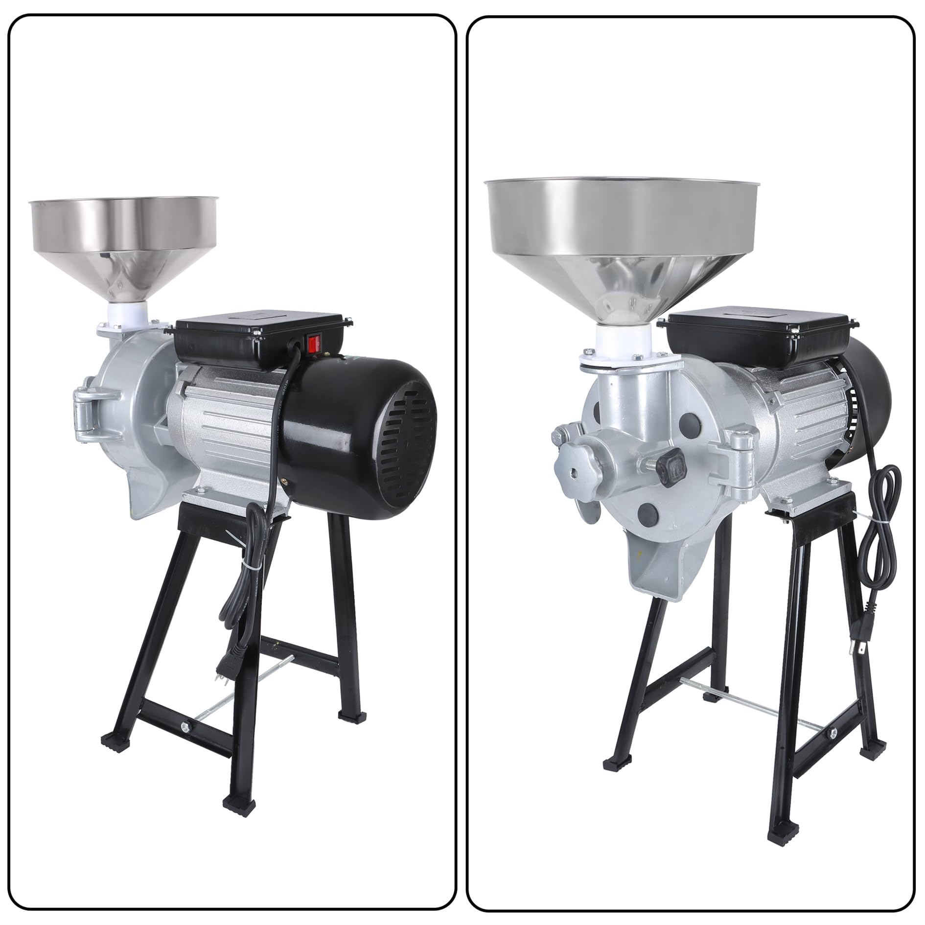 elfinrm 1500W 110V Electric Grinder Grain Mill Grinder Machine for Coffee Feed Flour Cereals Corn Wet & Dry