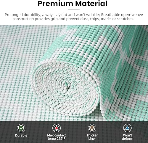 Vista 44 de BAGAIL - Forro para cajones y estantes, 17.5 x 20 pies, revestimientos de estantes no adhesivos para armarios de cocina, forros gruesos de agarre