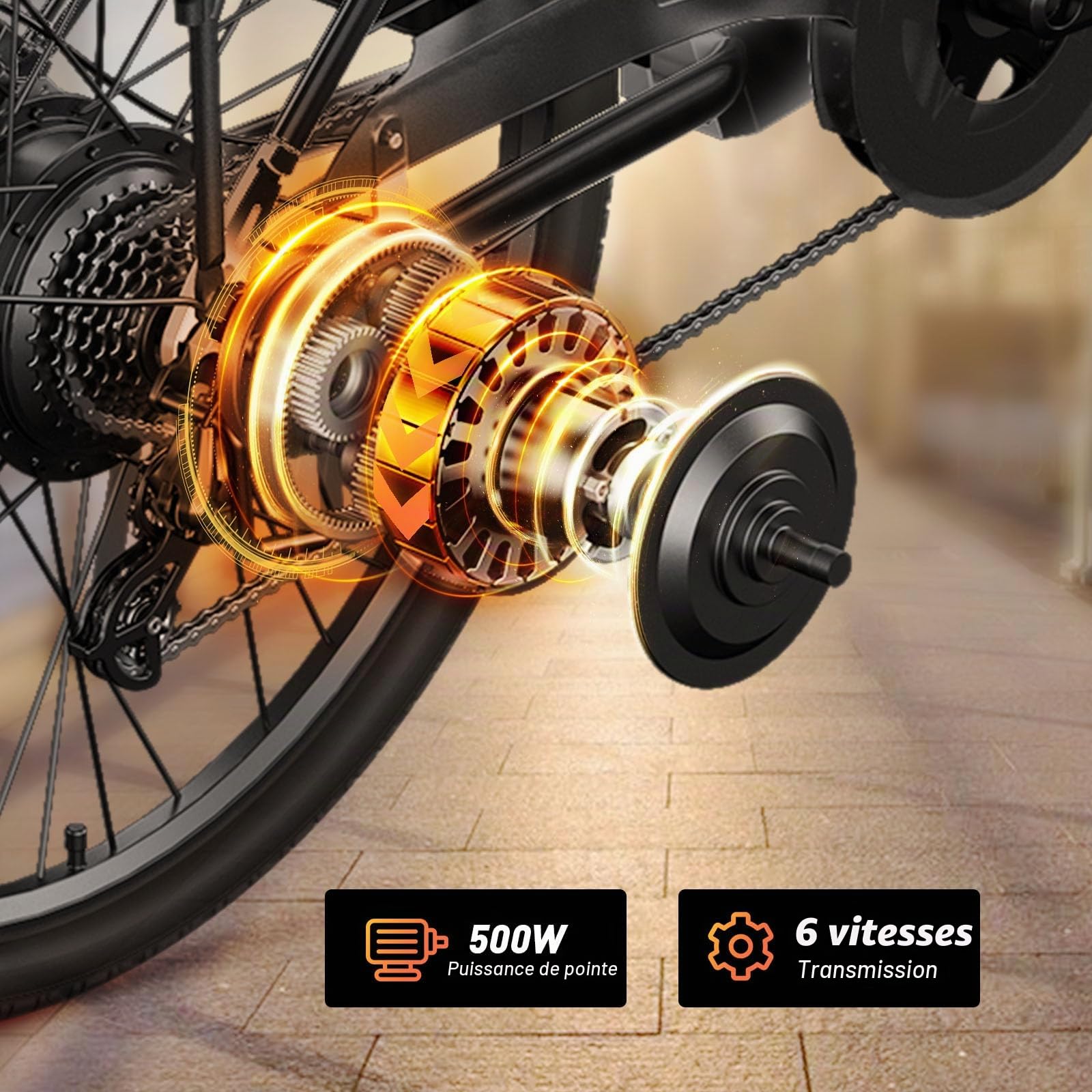 DYU Vélo Électrique,26 Pouces Vélo Électrique avec Dérailleur 6 Vitesses,36V 12,5Ah Batterie Amovible,Smart Urban E-Bike avec Panier,Pédalage Assisté,Hauteur Réglable,Adulte Unisexe