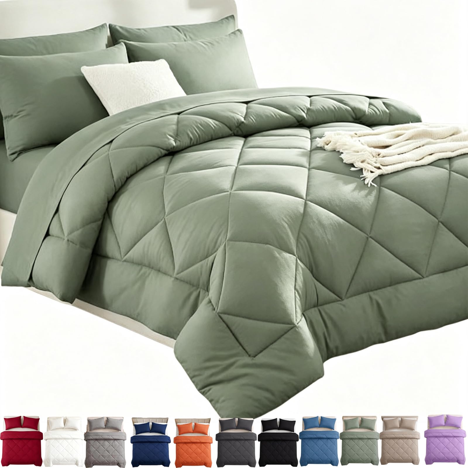 GXHNB Duvet And Cover In One, With 2 Pillowcases (Green,230 * 230cm)