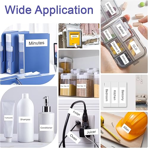 Miniatura 6 de NineLeaf Paquete de 2 cintas compatibles con Brother P-Touch M MK231 M-K231 M231 M-K231S MK131 M131 Negro sobre blancotransparente 0.47 Cinta de