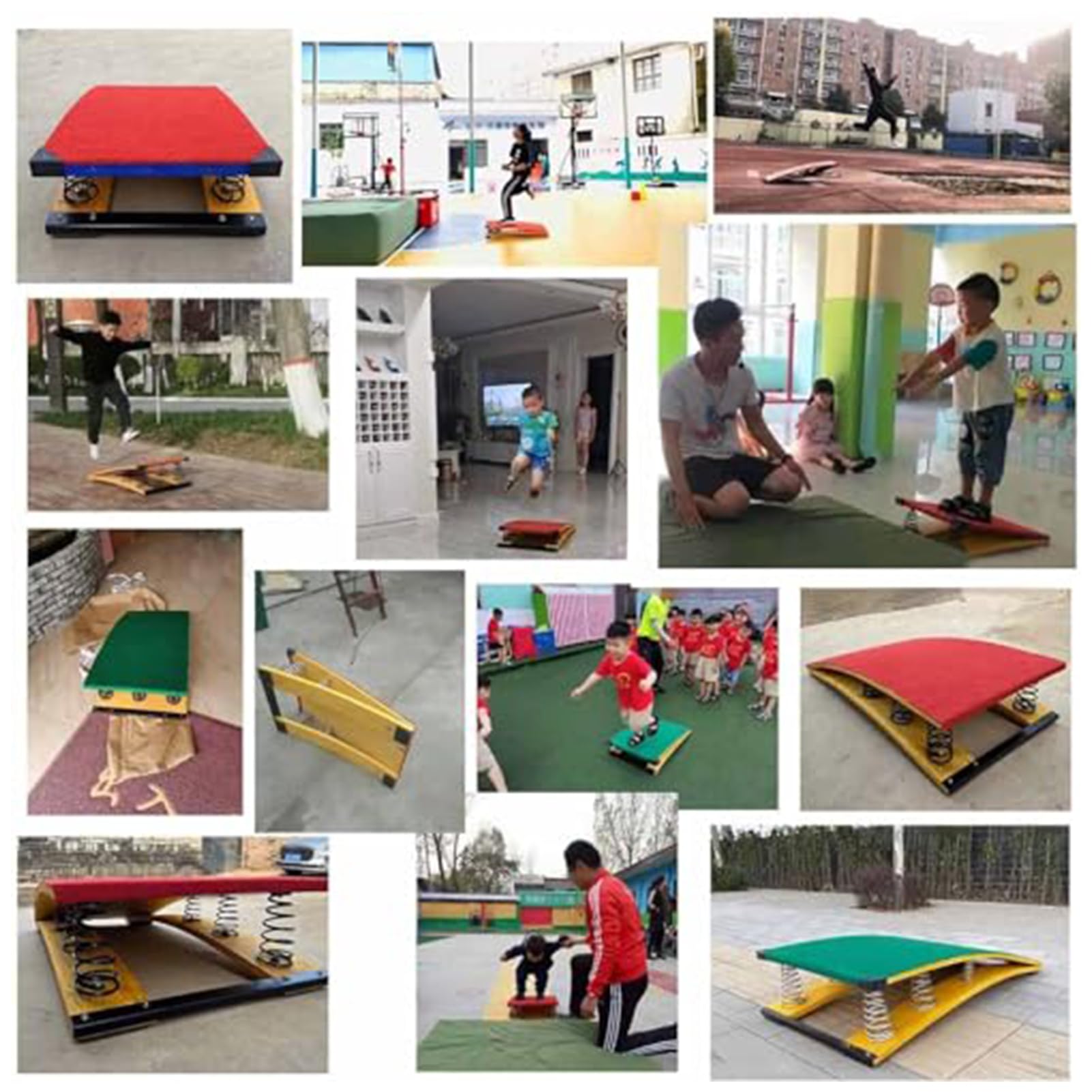 Professal Gymnastik für Erwachsene und Kinder, gebogenes Springen für Braut, Fitness, Training, Equint mit 2 Ngs 40 × 60 × 18 cm, Grün
