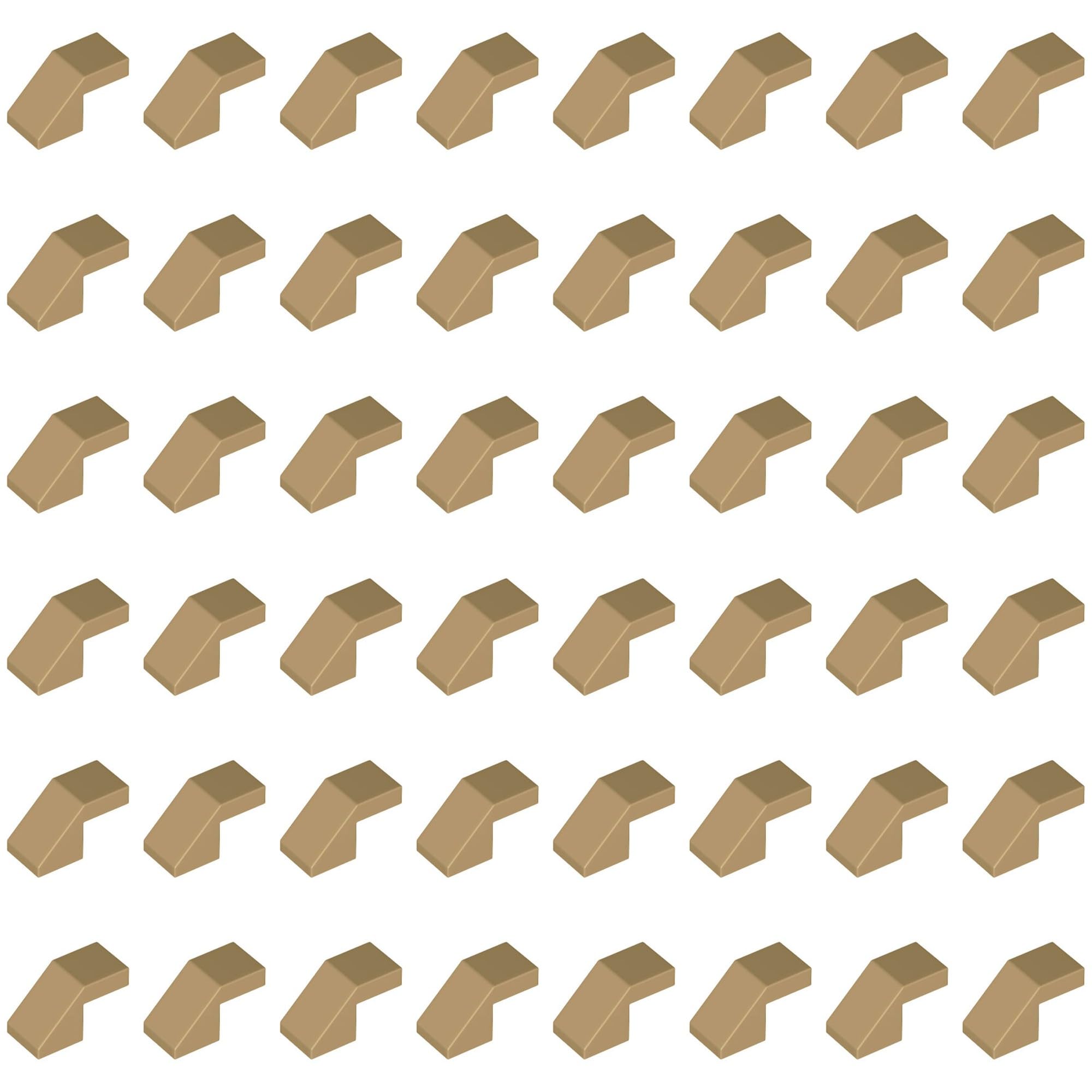 LEGO Slope 45 2 x 1 with Cutout without Stud, Part 28192 (Dark Tan, 10, Bricks)