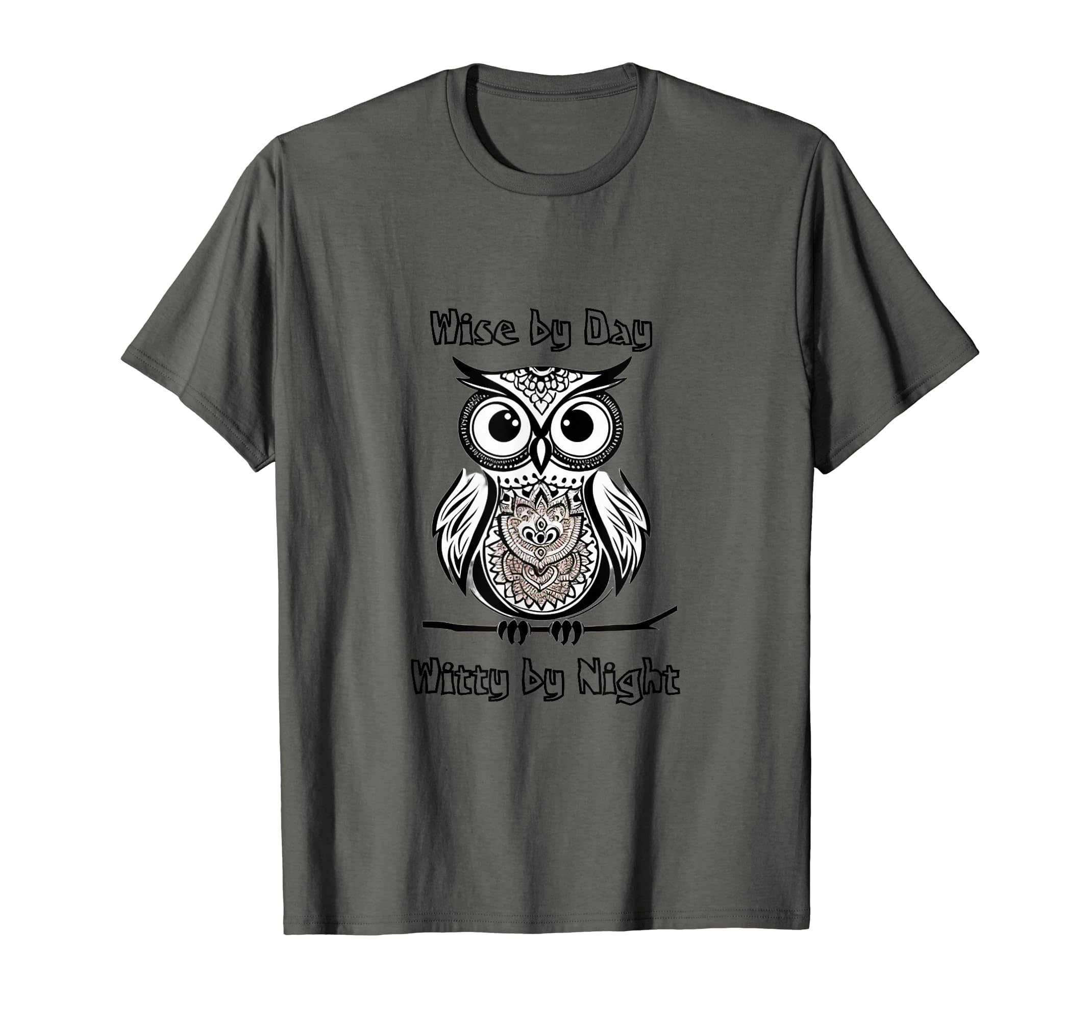 Wise by Day, Witty by Night Owl Henna Art Cute T-Shirt