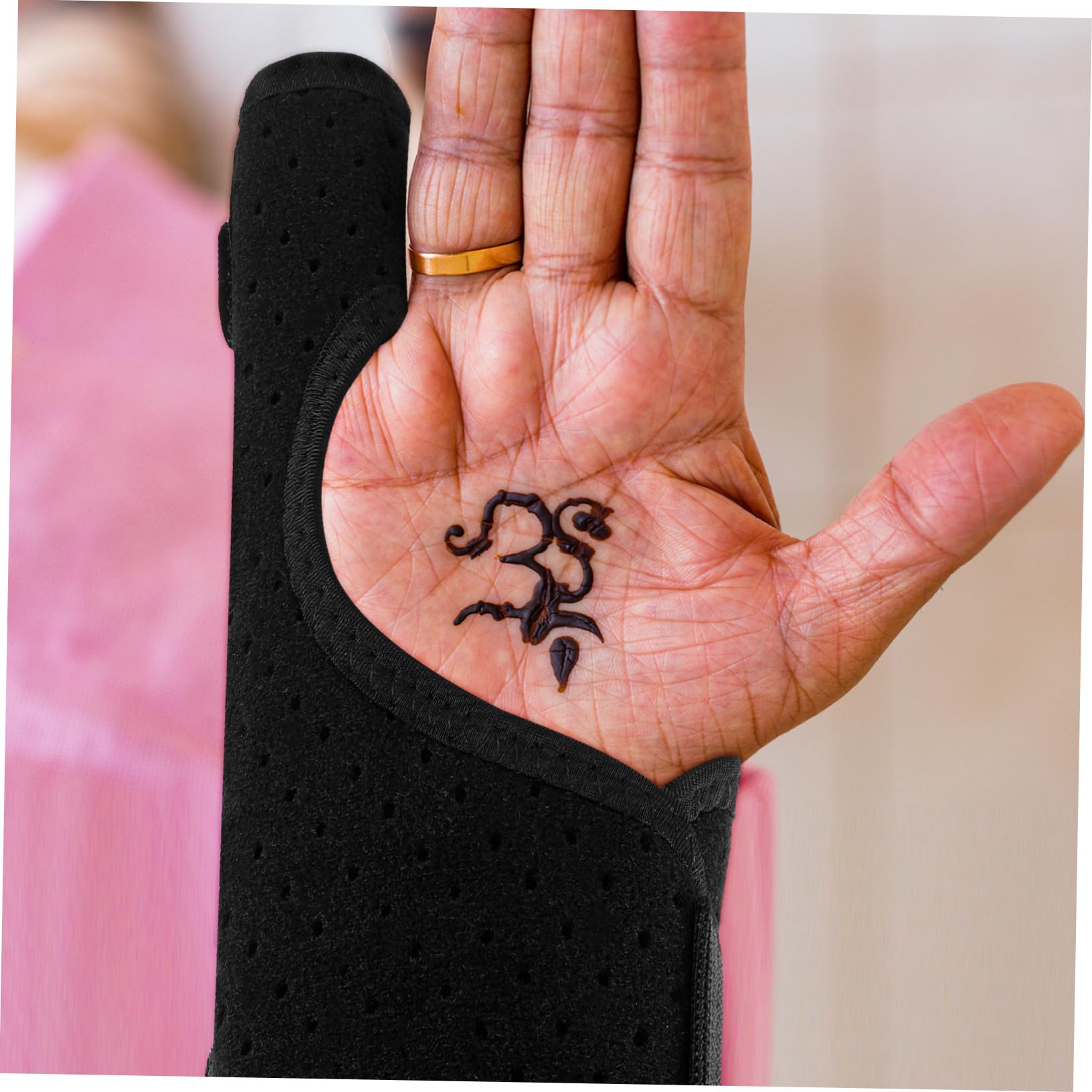 Beavorty Little Splints for Thumb Straightener Splints Brace Splints for Little Thumb Immobilizer Black Nylon