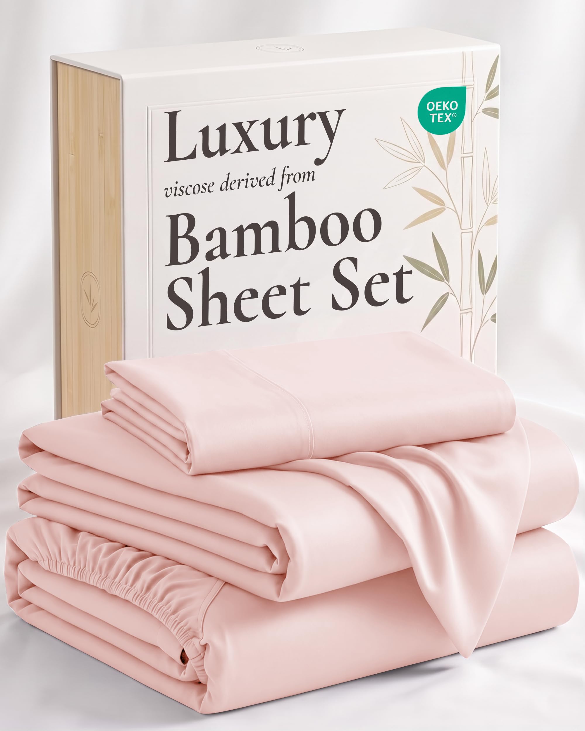 Hotel Sheets Direct 3 Piece Bed Sheet Set Twin Size, 100% Viscose Derived from Bamboo Sheets Set
