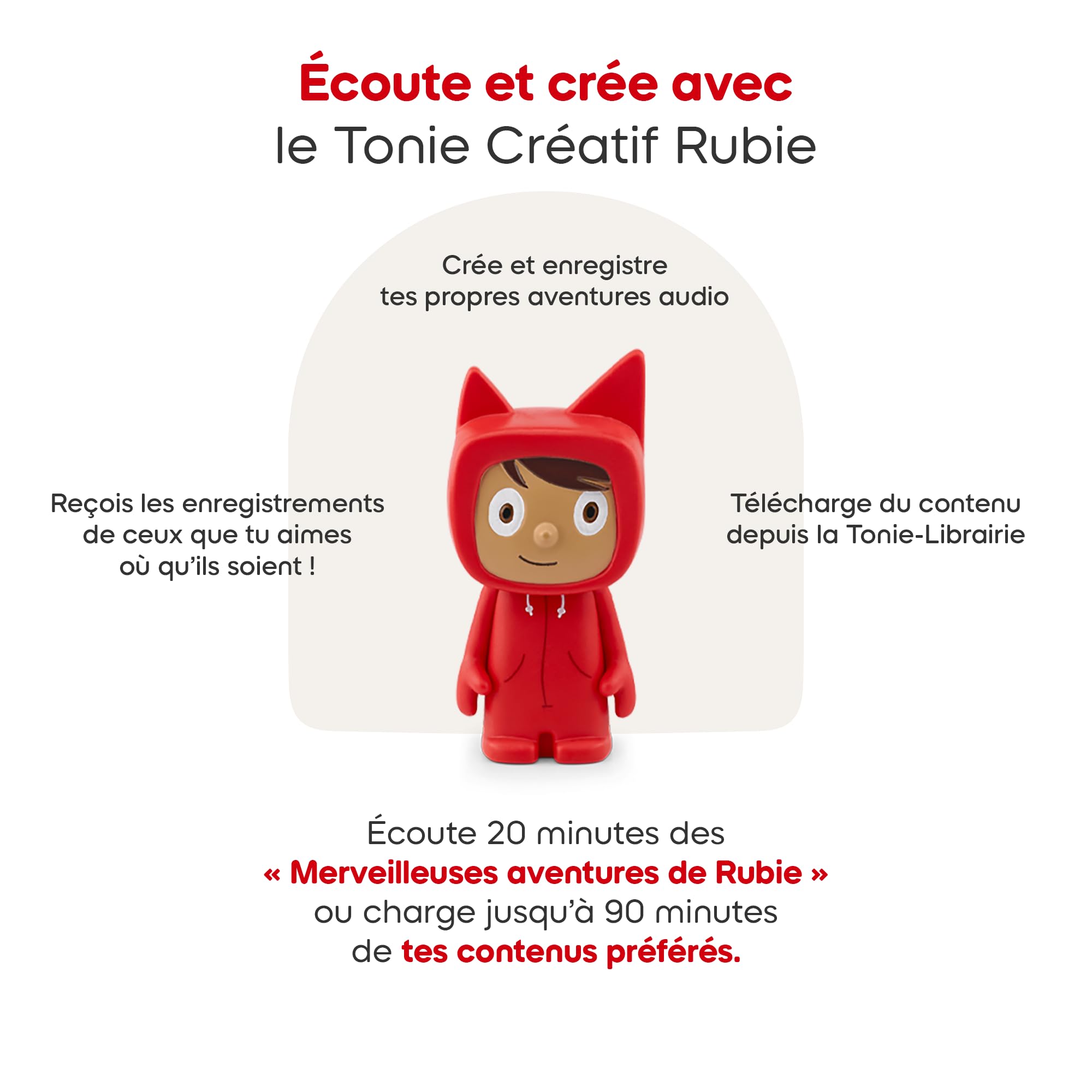 tonies Toniebox 2 Boite à Histoire pour Enfant, Musiques et Jeux 1 à 9 Ans, Ecoute, Apprends, Joue, Robuste & Facile à Utiliser, 1 Figurine Rubie, Vert Océan - 4