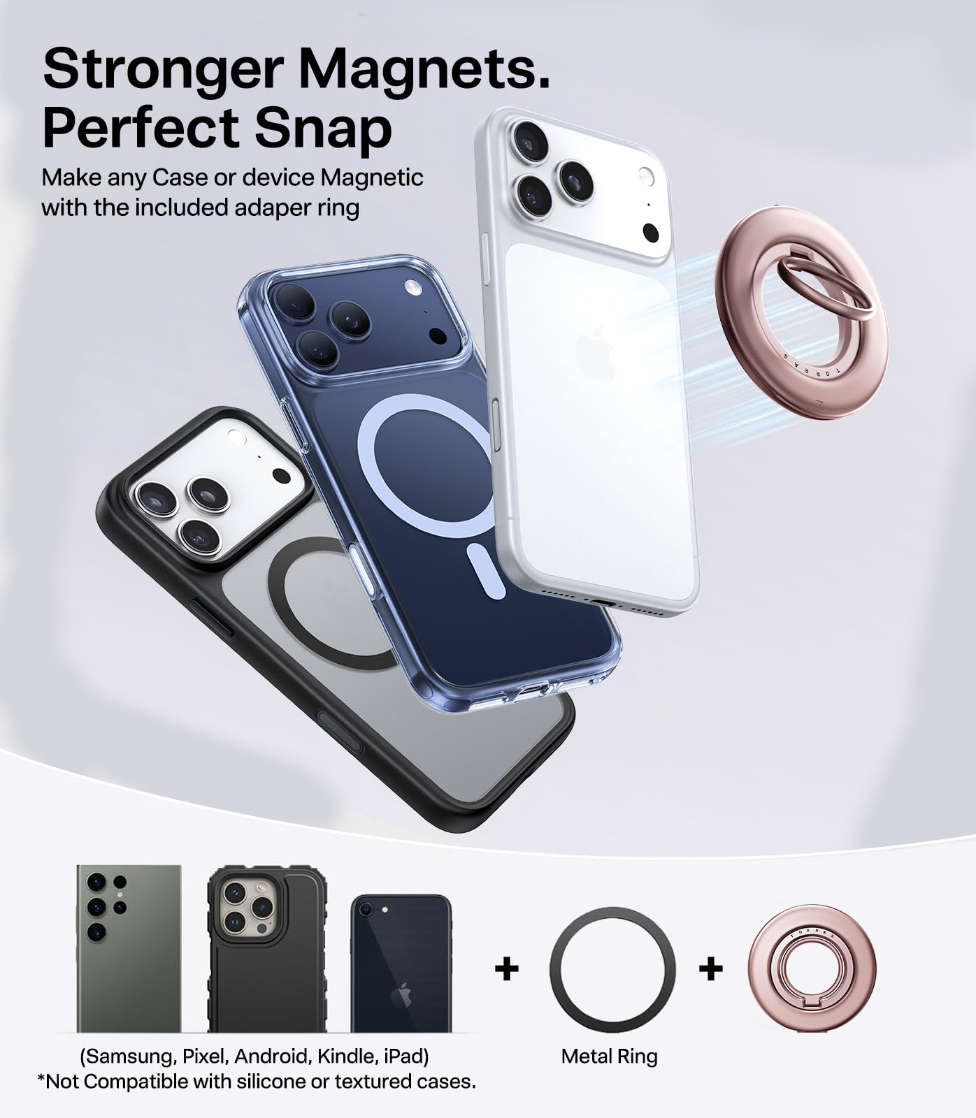 Amazon.com: TORRAS 2025 Flagship Magnetic Phone Grip Ring Holder