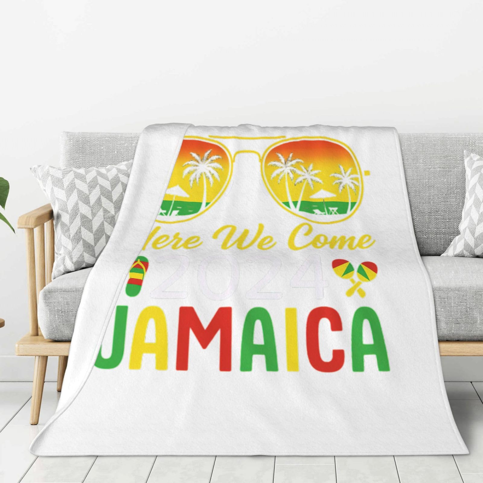 Couverture douce Jamaïque chaude lit camping grand plaid