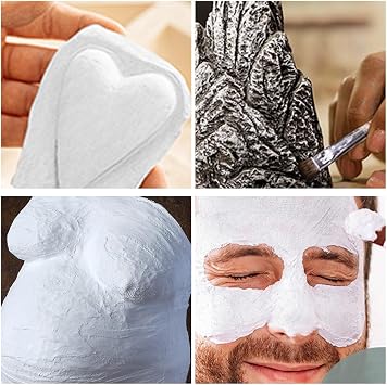Plaster Cloth Rolls 6 Pack Paris Bandages Plaster Gauze Bandage for Body Casts Crafts Moulds Belly Molds 12.5cm x 2.7m