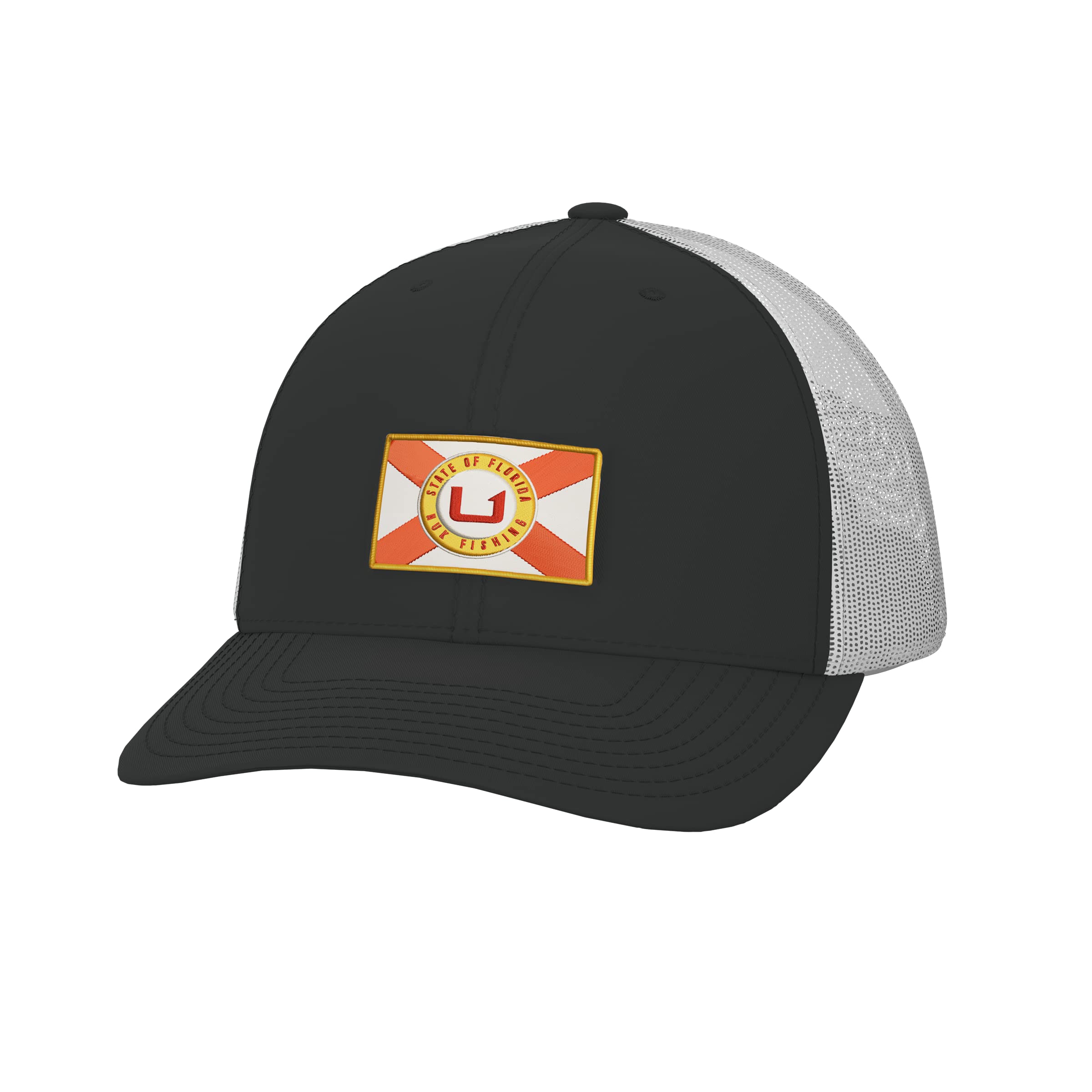 HUK Men's Mesh Trucker Snapback Hat | Anti-Glare Fishing Hat