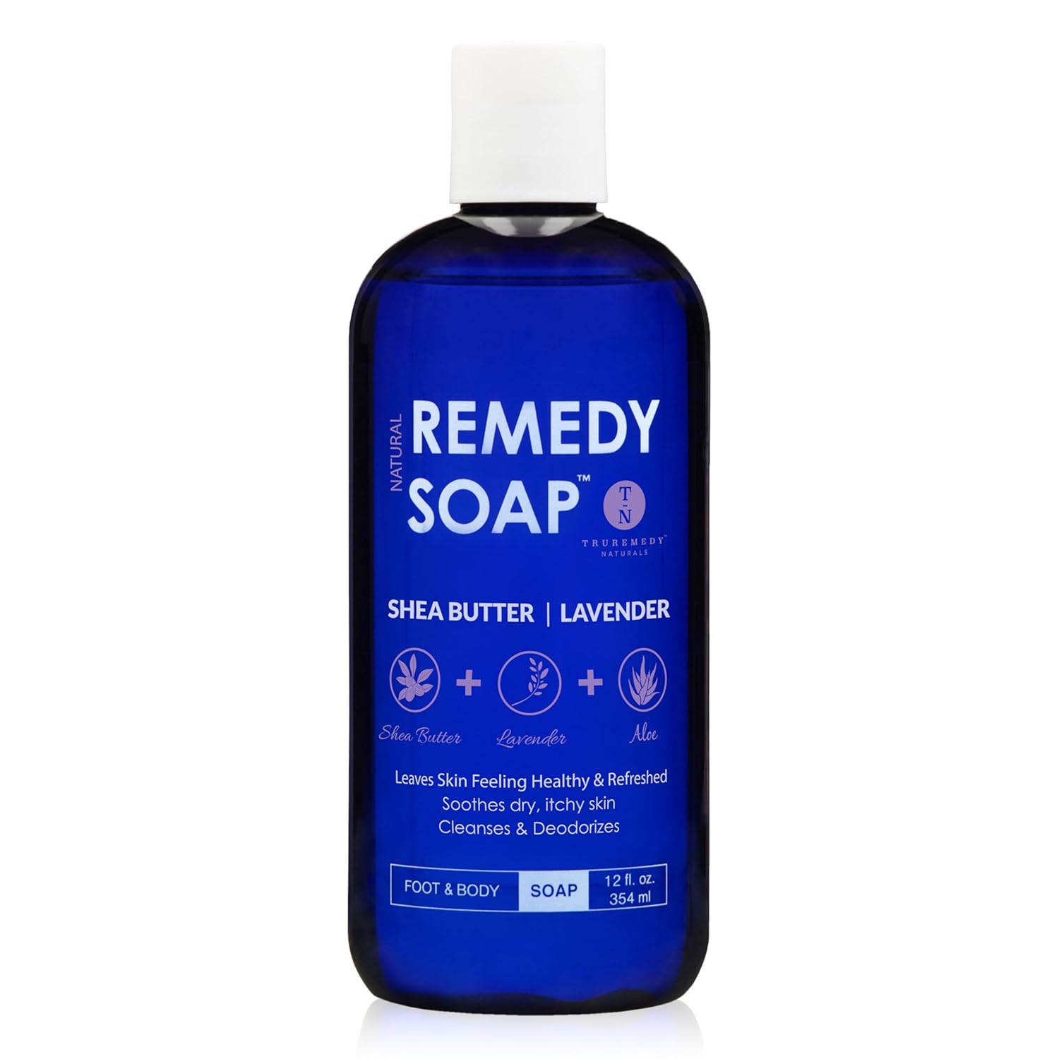 Truremedy Naturals Lavender Shea Butter Body Wash for Women – Aloe Lavender Body Wash with Shea Butter – Soothing Soap for Dry Skin – Hydrating Natural Body Wash with Essential Oils – 16 oz