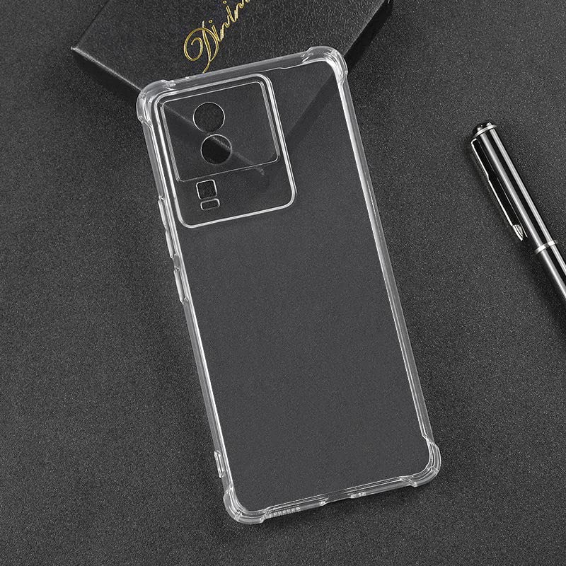 Image of for iQOO Neo 7 Pro 5G Case,iQOO Neo 7 Pro 5G Phone Case Clear Transparent Reinforced Corners TPU Shock-Absorption Flexible Cell Phone Cover for iQOO Neo 7 Pro 5G - Transparent