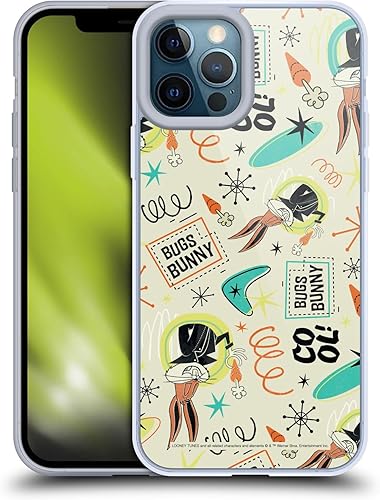 Miniatura 208 de Head Case Designs Funda de gel suave con licencia oficial de Looney Tunes Retro Bugs Bunny compatible con Apple iPhone 11 Pro Max Retro,Blanco y