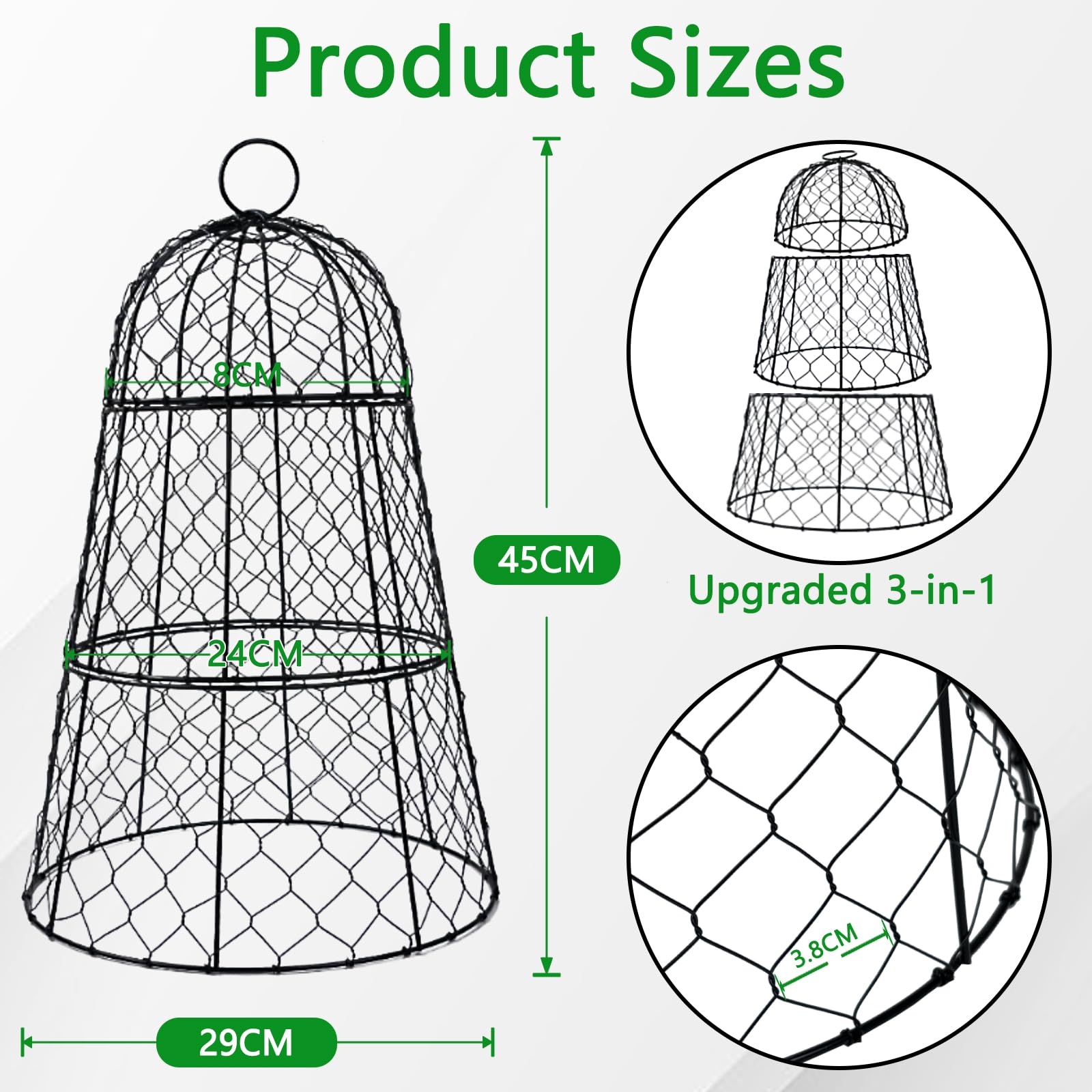 3 protectores para plantas