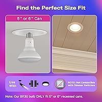 Vista 2 de THIRDREALITY Smart Color Bulb ZB3, Zigbee hub Required, 650 Lumens, BR30/E26 Flood Light,RGB Full Color, ETL/FCC Certified,Compatible with Home