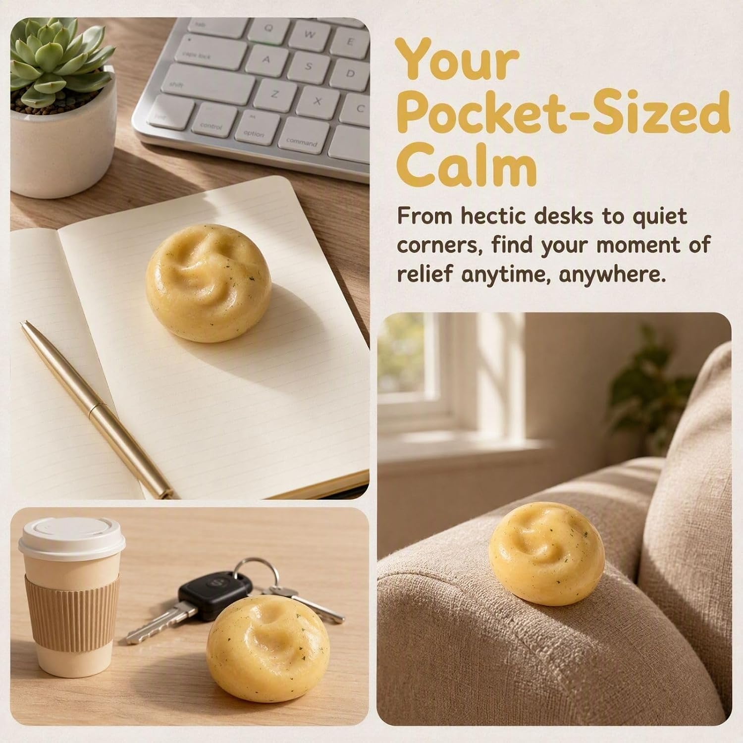 Potato Squishy Stress Ball, Realistic Food Fidget Toy image 4