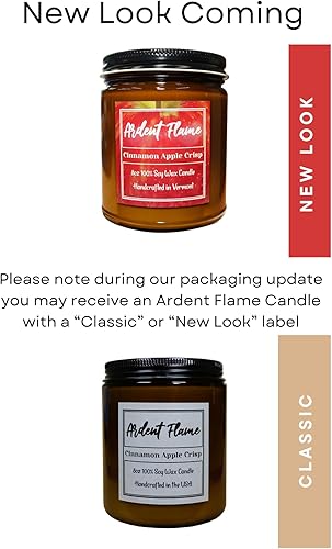 Miniatura 2 de Velas  Canela y manzana crujiente  Vela de cera de soja 100% natural para decoración del hogar  Altamente perfumada  Fragancia premium  Hecho a mano