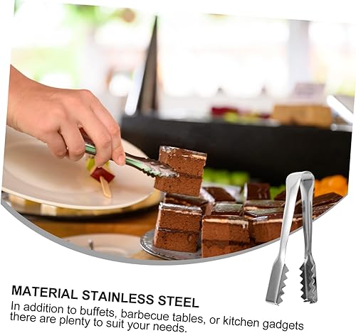 Miniatura 3 de 2 piezas de espátula para asar a la parrilla, pinzas de bola para el hogar, aperitivos portátiles, clip con aperitivo, tostadora de té, dientes de