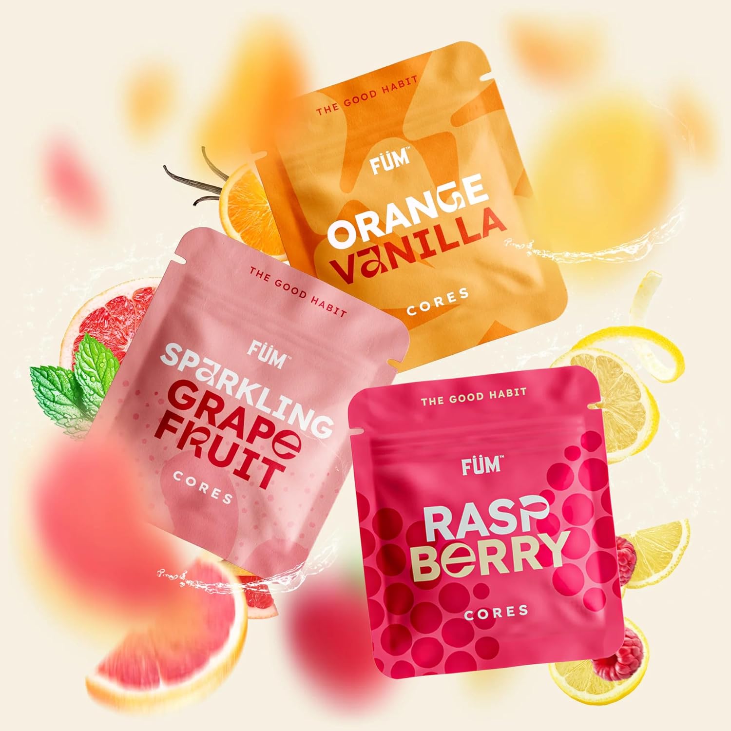 Füm 3 Packs of Plant Based Citrus Cores | Naturally Switch from Bad Habits | 9 Total Cores