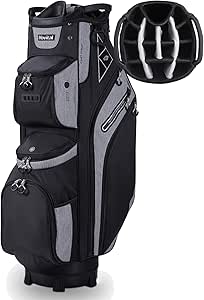 Yovital 14 Way Golf Cart Bag for Push Bag Classy Design Full Length with Cooler, Rain Hood, Putter Well