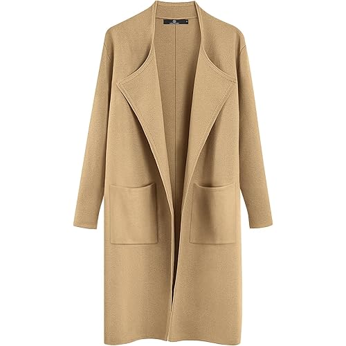 LILLUSORY Women's Long Knit Wool Cardigan Sweaters Oversized Fall Dressy Coatigan Jackets 2024 Winter Coats