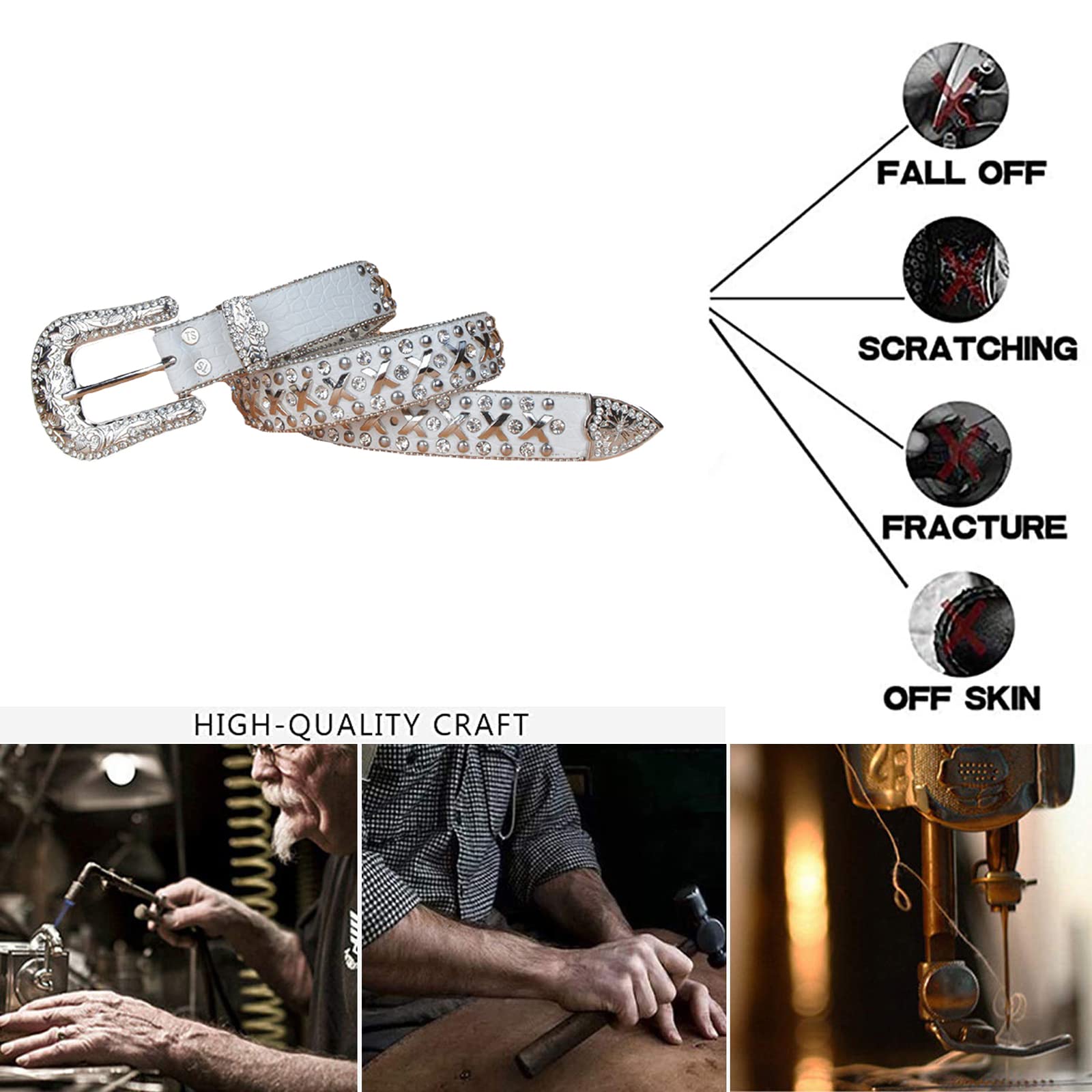 Cinturón de cuero de vaquero con tachuelas de diamantes de imitación para mujer, cinturón de cristal brillante, cinturón de cintura ancha de 38mm para vestido de Jeans