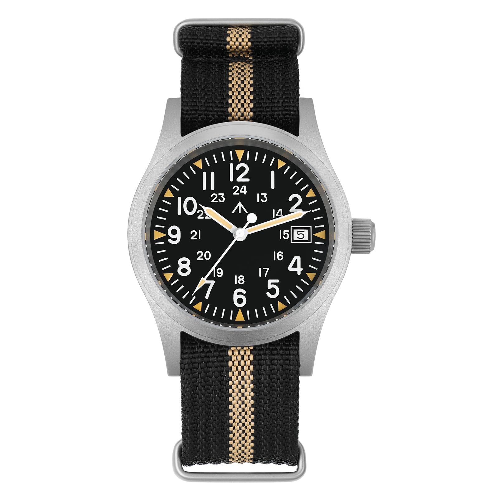 Militado ML05 38mm VH31 Quartz Watch - Domed Sapphire Crystal Field Watch C3 Super Luminous Retro Sweep Wrist Watch for Men 100M Waterproof — view 4