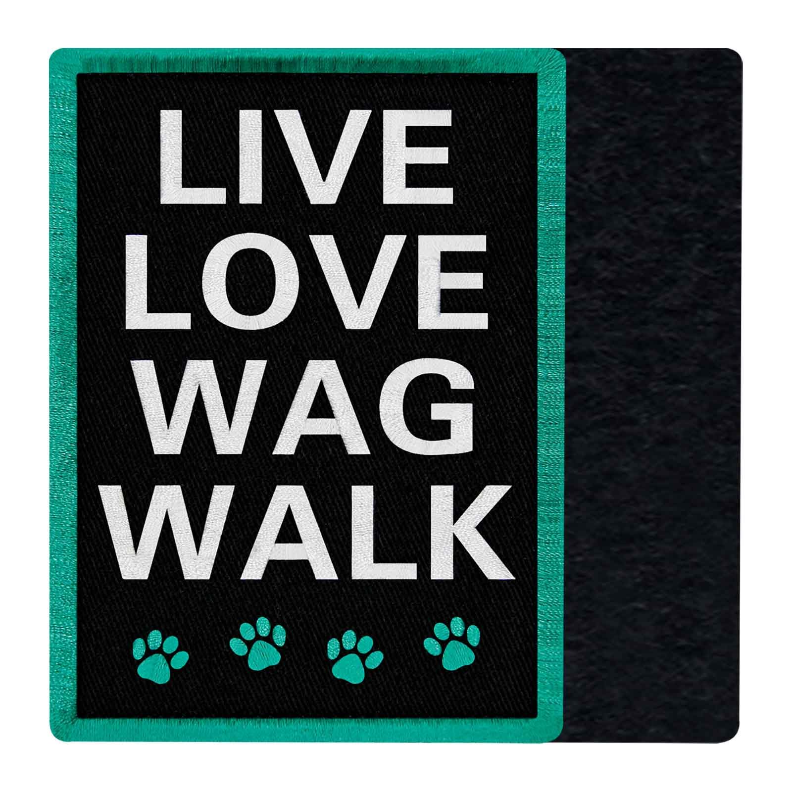 TailWag Planet Service Dog Patch - 2 Pack, Hook & Loop, 3x3 Inches, Embroidered