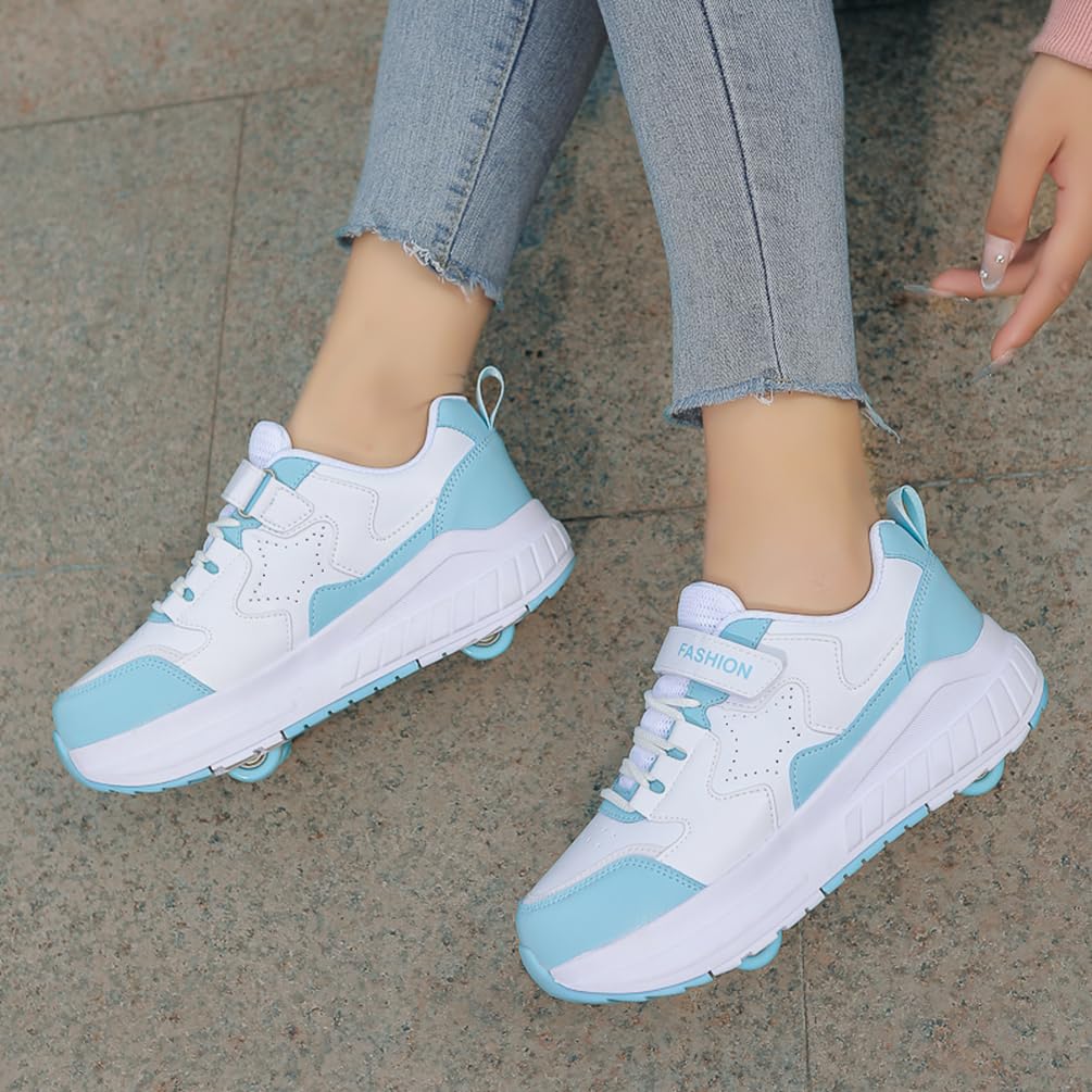 Dziewczęce buty na kółkach dla chłopców buty do deskorolki dla dzieci 2 w 1 wielofunkcyjne buty na rolkach buty na rolkach buty damskie, Rolka S3, 39 EU