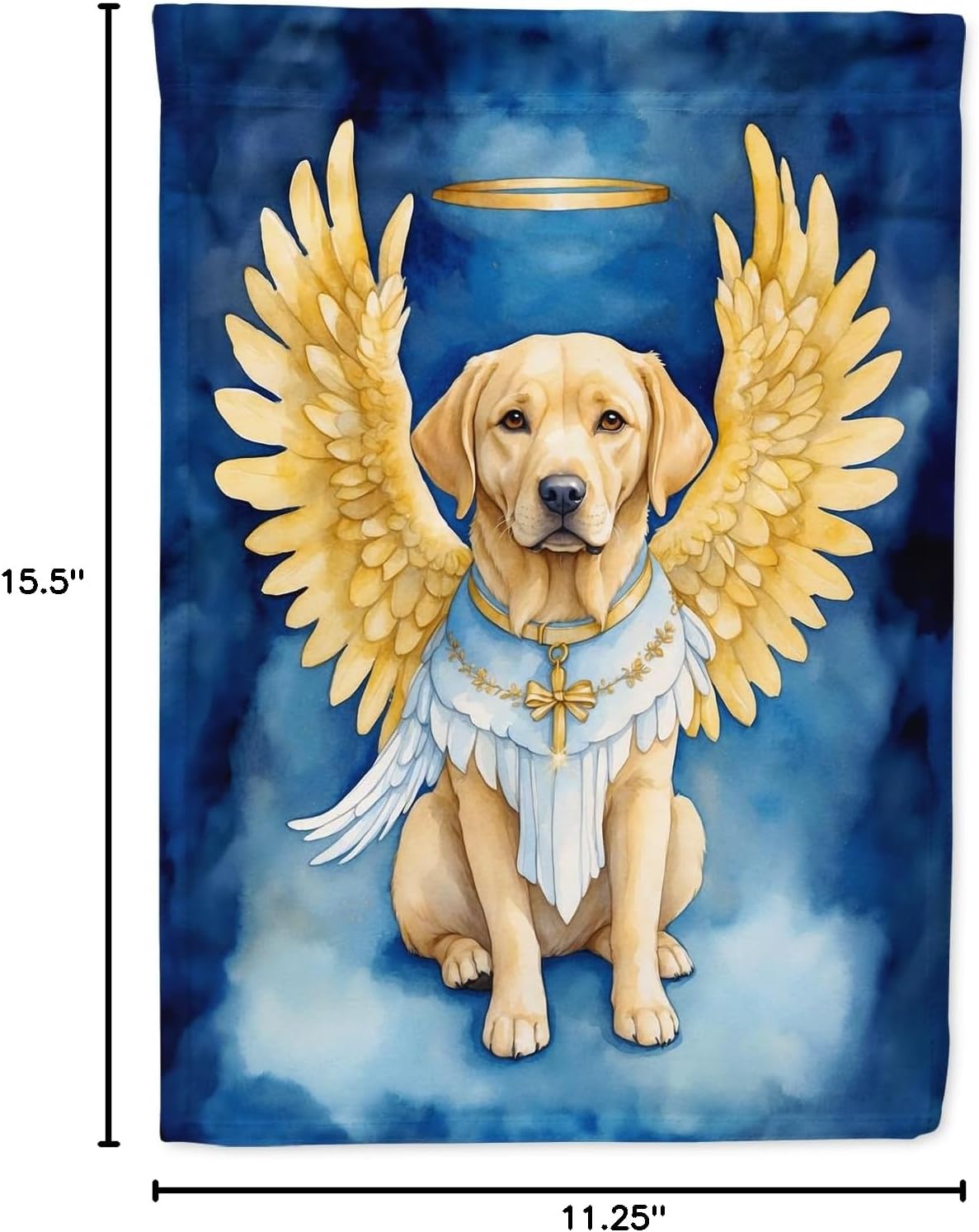 Caroline's Treasures DAC7028GF Yellow Chocolate Labrador Retriever My Angel Garden Flag Mailbox Flag Decorative Yard Flag Banner Outside Patio Artwork Yard Flower Beds, Garden Size, Multicolor